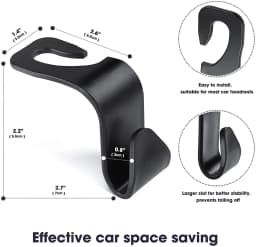 4/2/1Pcs Hooks for Bags Car Clips Front Seat Headrest Organizer Holder Auto Fastener Hangers Car Storage Interior Accessories