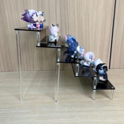 Black Acrylic Shelf Display Stand Perfume Cupcake Stand Figures Toys Desserts Holder Collection Cosmetic Shelves Organizers