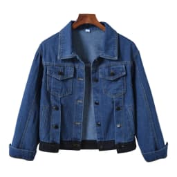 2026 New Women's Blue Denim Jacket Single-breasted Lapel Coat Fashion Casual Tops Green Black Red Outerwear Female Overcoat