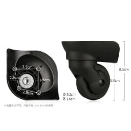 2Pcs/Pack Luggage Wheel for Delsey Wheels Replacement Suitcase Repair Accessories Omni-directional Wheel Mute