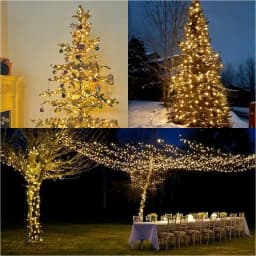 More LED Green Wire Garland String Fairy Lights Christmas Tree Decoration For Home Outdoor Waterproof Mini LED Party Wedding
