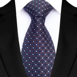 Luxury 8CM Mens Necktie Brown Blue Color Dot Stripes Solid Tie For Man Groom Jacquard Woven Neck Tie For Business Wedding Party