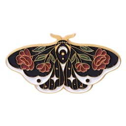 Moth Enamel Pin Moon Star Eye Leaf Animal Badges Brooches for Women Bag Hat Backpack Accessories Jewelry Gift for Friends