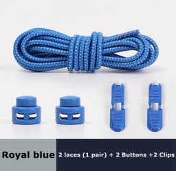 1Pair Colored Dots Round Shoelaces Elastic Plastic Lock Hiking Sports No Tie Shoelace Adult Children Shoe Accessories Lazy Lace