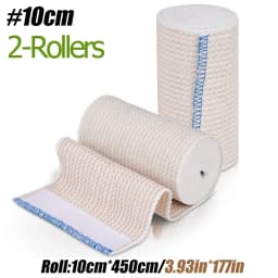 2 Pack Elastic Bandage Wrap, Compression Wrap Bandage for Legs, Ankle, Knee, Tummy, Body, Lymphedema Wraps for Legs, Latex-Free