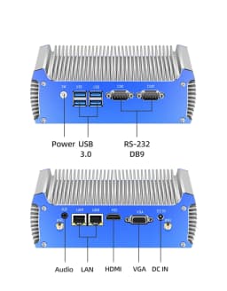 Intel Core I7-5500U Mini PC with 4xUSB3.0 1xHDMI 1xVGA 2xDB9 RS232 Support WiFi Linux Computer for Industrial Windows10 Ready