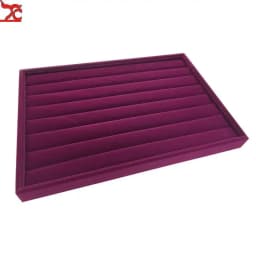 35X24X3Cm Flannel Jewelry Tray 100 Digit Ring Display Storage Jewelry Display Props Ring Trays Dedicated Dustproof Plastic Cover