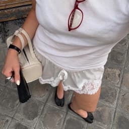Women Summer y2k Coquette Solid Lace Trim Satin Shorts Elastic Waist Bowknot Loose Fit Loungewear Bottoms Vacation Streetwear