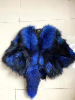 Natural Fox Fur Jacket Shawls Real Fox Fur Jacket Women Winter Natural Fur Vest Fashion Short Coat Shawl Temperament