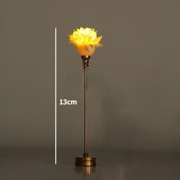1/6 1/12 Scale Dollhouse Retro European Style Mini LED Lamp Double-head Flower Ceiling Light Lamp Wall Light Decor Toy