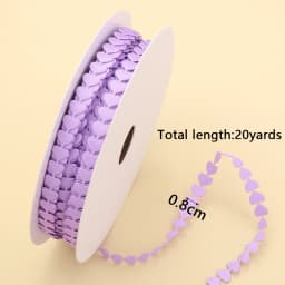20yards/Roll 0.8 cm Wide Heart-Shaped Floral Pattern Gift Ribbon Suitable for Apparel Decoration Valentine's Day Packaging