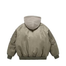 Fake Two Pilot Cotton Jackets Mens Winter New High Street Trend Thickening Hooded Bomber Coats Multiple Pockets Short Parkas