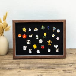 Hollow Shadow Box Frame for Badges Medals Brooches Keepsakes Wall Mountable Display Case with Storage Stylish
