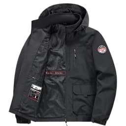 Big Size Men's Hooded Jacket Spring Autumn Casual Outdoor Coat Fashion Middle Aged Male Lightweight Windbreaker Daily Wear Tops