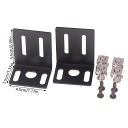 New 1 Set Metal 1U Rack Mount Ear Mounting Jointing With Screw Cap For Frame Box High Qulaity Wireless System Receiver Host
