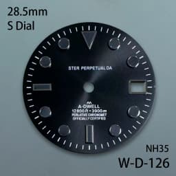 28.5mm S Logo SUB Dial Fit NH35/NH36/4R/7S Movement Black/White High Quality Sunray Dial Watch Accessories