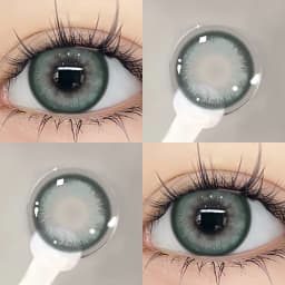 Bio-essence 1 Pair Big Eye Korean Lenses Colored Contact Lenses with Degree Myopia Lenses Green Lenses Black Lenses Prescription