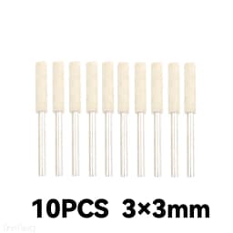 10Pcs/5Pcs Wool Felt Mounted Polishing Buffing Wheel OD 3-10mm Grinding Head for Dremel Drill Rotary Tool 3mm Shank
