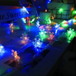 80/40/20/10 LED Christmas Fairy Light String USB Battery Box Powered Snowflake Light String New Year Decorative Light