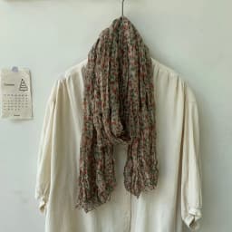 Spring and Autumn New Crumpled Small Floral Scarf Retro Mori Pastoral Silk Shawl Fashion Trend