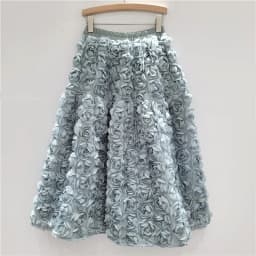 DEAT 2024 Autumn New Versatile Three Dimensional Flower Mid-calf Skirt High Waist Big Swing Fashion A-line Skirts Female 33A2033
