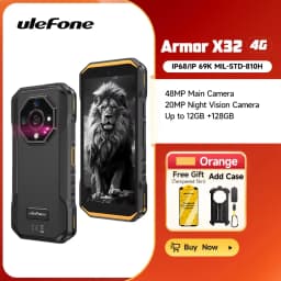 Ulefone Armor X32 4G Rugged Phone Android 14 Waterproof Smartphone 12GB RAM,128GB ROM NFC Night Mobile Phone Global Version