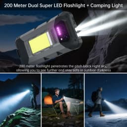 Unihertz Hike 8849 Rugged Smartphone Android 14 with 1200 Lumen 200 Meter Flashlight 23800mAh 12GB+512GB G200 CPU Dual Speaker