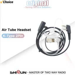 Baofeng UV-5R Walkie Talkie Headset with Mic 2 Pin Acoustic Air Tube Headset UV-18Pro Kenwood UV-13 DM-1701 UV-5RH Pro Max Radio