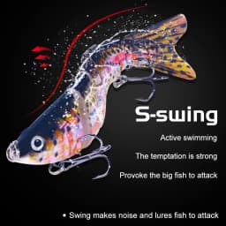 10cm 18g Sinking Wobblers 6 Segments Fishing Lures Multi Jointed Swimbait Hard Bait Fishing Tackle For Bass Isca Crankbait