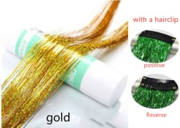 1 Pc Sparkle Shiny Hair Tinsel Hair Extensions Dazzles Women Hippie for Braiding Headdress Hair Braiding Tools Long 100cm