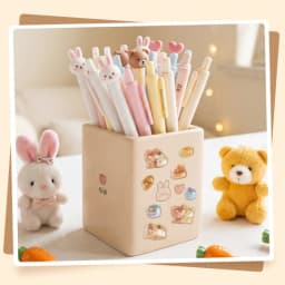 1 pc/4 pcs Cartoon Friend Bear Rabbit Drop 3D Stickers Scrapbook Decor Stationery DIY Journaling Sticker School Office Supplies