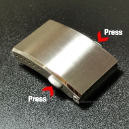 Extended Fold Solid Watch Buckle for Seiko 18mm 20mm 22mm Silver Double Push Safety Milled Clasp Stainless Steel Watchband Clasp