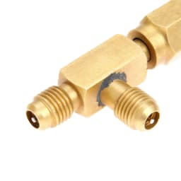 1pc T Type Adapter Tee Adapter 1/4X1/4X1/4\"SAE Flare Add Gauge Deep Vacuum Pump/Manifold Set Solid Brass Tee Adapter