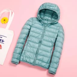 Light Down Jacket Women Inner Cloth Autumn Winter Slim Short Stand hooded Warm White Duck Down Coat Women Outerwear Plus Size