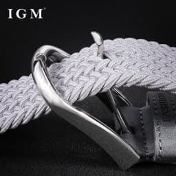 Men's woven canvas belt with arbitrary elastic elastic belt male student young man hundred stitch buckle waistband tide