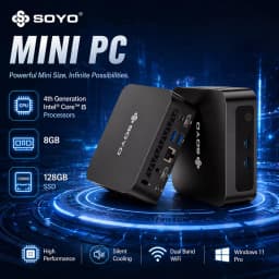 SOYO Mini PC Y5 Series 4th Gen Intel Core I3/I5/I7 Series CPU 8G RAM 128G ROM USB3.0 M.2 Windows10/11Pro Desktop Computer WiFi/B