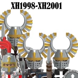 Medieval Infantry Knight Figures Building Blocks England Wars Rose Soldier Castle Military Army Guard Helmet Weapons Bricks Toys