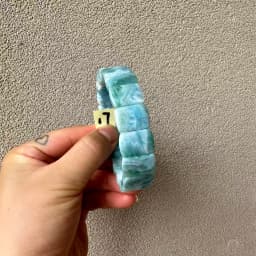 2026 AAA Grade Natural Larimar/Copper Pectolite Bead 10x14mm Bracelet Dominicana Genuine Larimar Gemstone Bangle Woman Wholesale