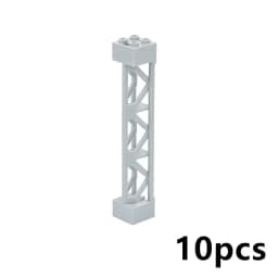 Compatible 95347 Pillars Bricks Lattice Tower 2X2X10 Support Baseplate Bridge Girder Bracket Building Block Part Column Toys