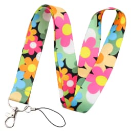 LB3010 Pink Love Neck Strap Lanyard for Key ID Card Cell Phone Straps USB Badge Holder DIY Neck Strap Hang Rope Rainbow Keychain