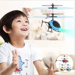 Induction Two-Way RC Helicopter Rechargeable, Anti-Drop Electric Luminous Aircraft Model for Indoor Hover