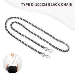 CRAZYSMITH Bag Chain Metal Strap for MLB Bucket Bag Handbag Replacement Long Beaded Chain Shoulder Crossbody Bag Accessory