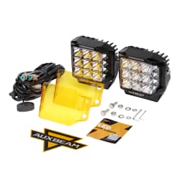 AUXBEAM V-MAX SERIES 4/5/7 inch LED Work Light with Amber Shell COMBO BEAM SIDE SHOOTER Offroad DRL Driving Lamp POD Spot Lamp
