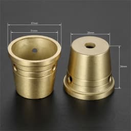 4 Pcs Furniture Leg Cover Foot Solid Copper Tip Brushed Brass Table Chair Cylinder/Cone Cap Protect Safety Bottom Safe Pad Decor