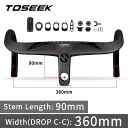 TOSEEK TR5500 Bicycle Handlebar T800Carbon Handlebar Integrated Road 28.6mm Integrated Road Handlebar With Bike Computer Holder