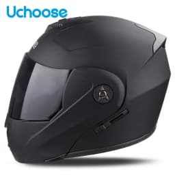 Uchoose Unisex Motorcycle Helmet DOT Certification Double Lens Cross Section Helmet Safety Modular Flip Helm Helmet With Visor