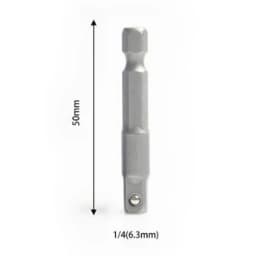 3pcs/set Chrome Vanadium Steel Socket Adapter Hex Shank to 1/4" 3/8" 1/2" Extension Drill Bits Bar Hex Bit Set Power Tools