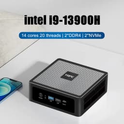 TOPC Mini PC Gamer, 13th Gen Intel Core I9-13900H/I7-13700H, 2xDDR5 RAM, 2xNVMe SSD, 2xLAN, Desktop Gaming Small Computer