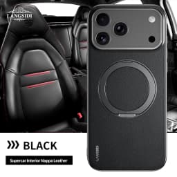 Magnetic Leather for Magsafe Case for iPhone 18 17 Pro Max Air 17Pro 18Pro Ring Luxury Lens Protection Holder Phone Back Cover