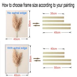 24 Sizes Modern Wood Canvas Frame Wooden Frames Wooden Photo Oil Painting Canvas Diamond Painting Frames Canvas Wood Wall Frame